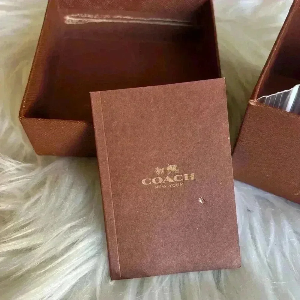 COACH BROWN WATCH GIFT BOX WITH WARRANTY/MANUAL BOOKLET